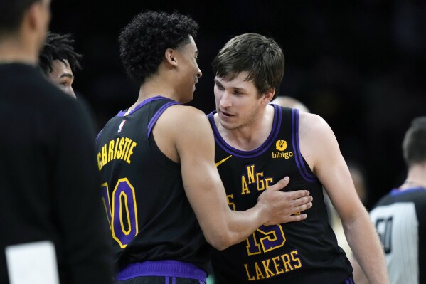 Lakers stun Celtics without LeBron AD Maxey scores career high
